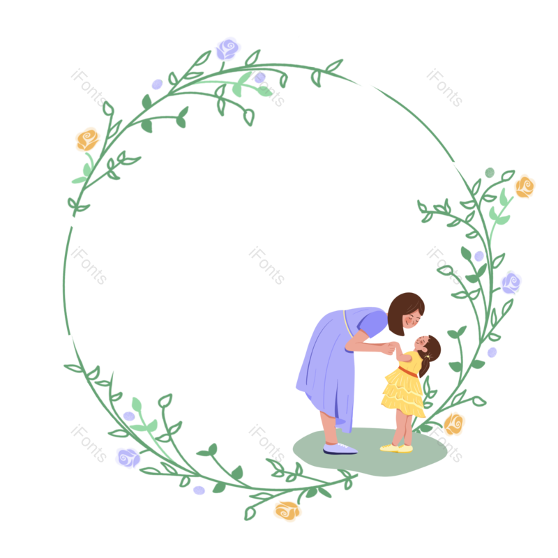 边框图片,母亲节元素,花朵PNG,妈妈免抠素材